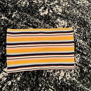 pacsun multicolored strip tube top